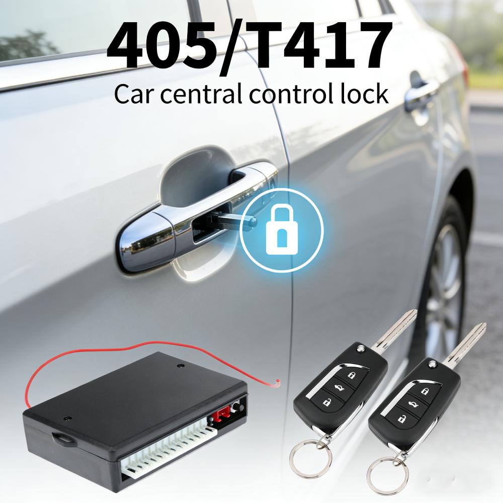 Car Keyless Entry Kit 12V 15mA Low Power Anti-Theft Engine Lock Alarm System 433.92MHz Remote Central Locking System