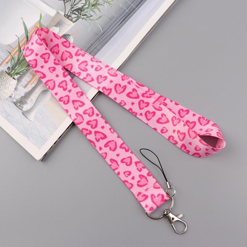 Heart Credential Holder Minimalist Style Lanyards For Key Neck Strap For Card Badge Gym Keychain Keyring Accessories Gifts