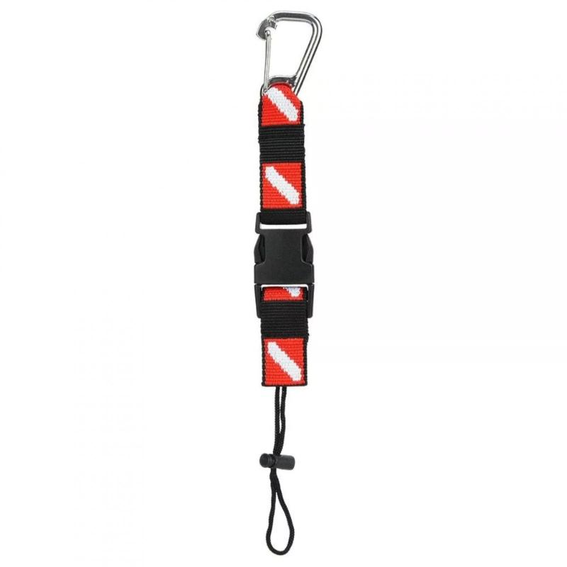 Nylon Scubas Diving Lanyard Strap Camera Light Holder Scubas Lanyard Clip with Webbings Strap Quickly Release Buckles