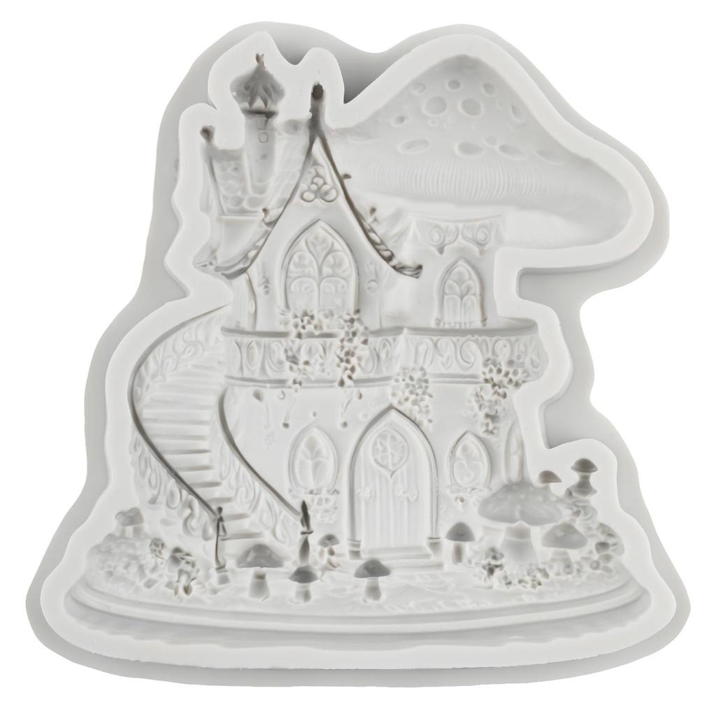 Mushroom House Silicone Molds Mushroom Fondant Mold Cake Decorating Tools Cupcake Topper Candy Chocolate Gumpaste Mold