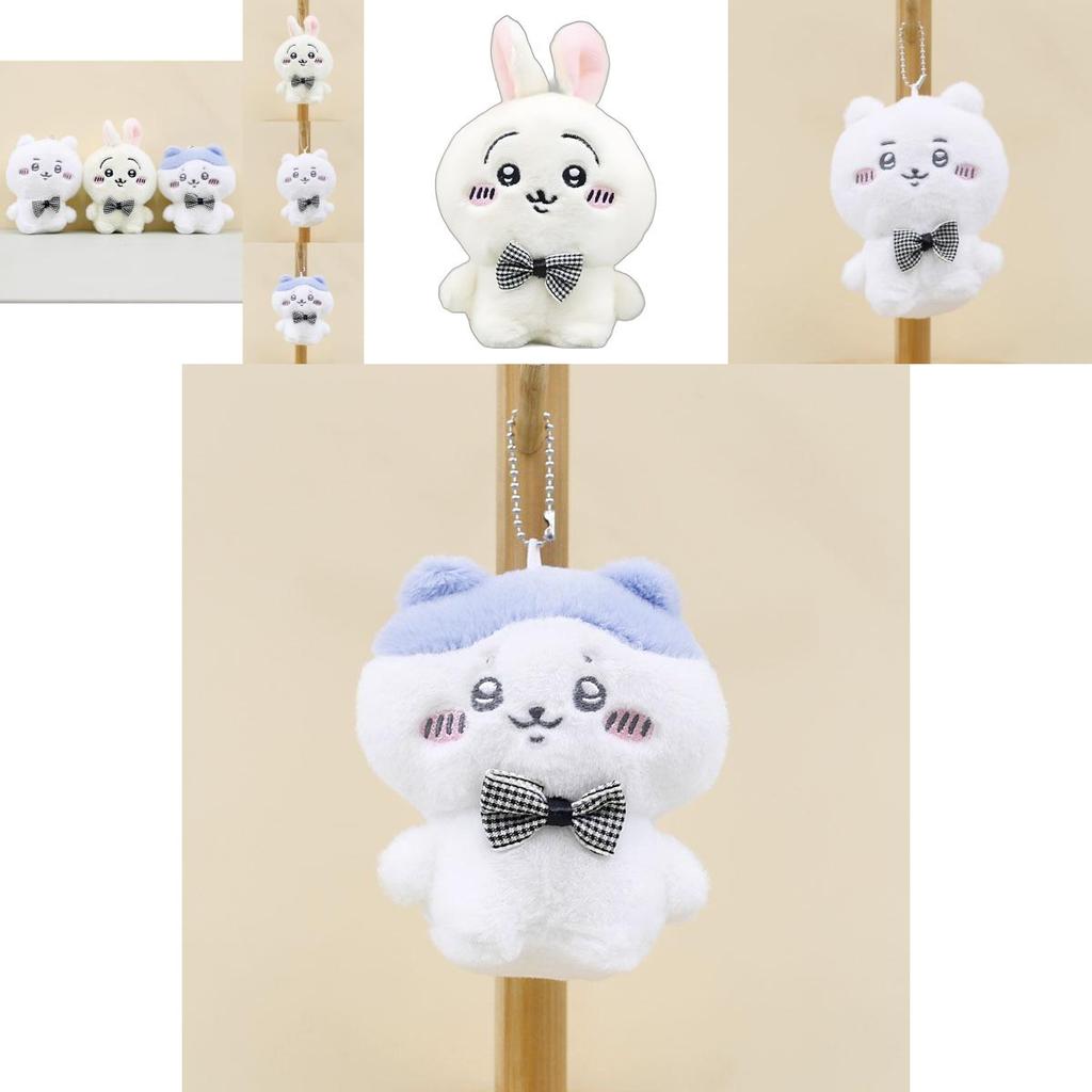 Adorable Plush Bunny Keychain Soft Stuffed Animal Toy With Pp Cotton Filling