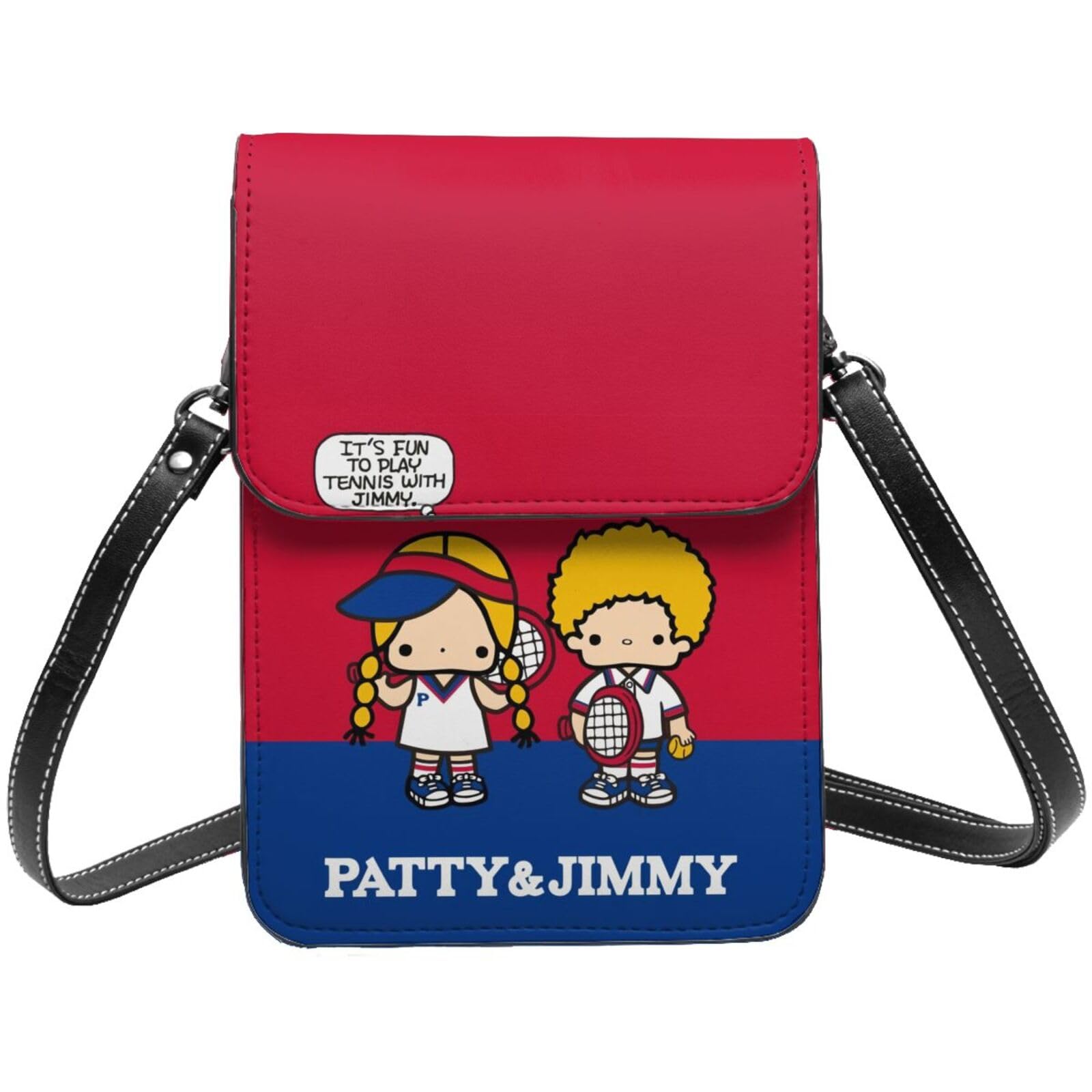 Patty Jimmy Borsa per smartphone in vera pelle Borsa a tracolla sottile e leggera per smartphone Pochette Portafoglio carino popolare Mini borsa a tracolla 19 cm di altezza x