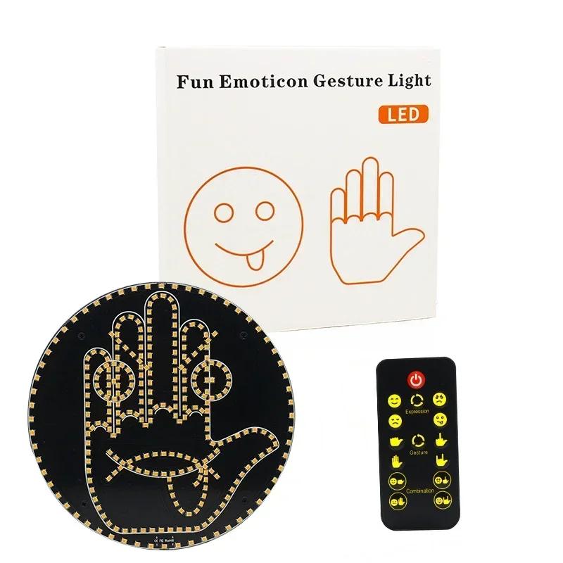 Creative Fun Three Models Gesture Lamp Car Interior Rear Windshield LED Hand Gesture Sign Middle Finger Sign Warning Brake Light 1pcs