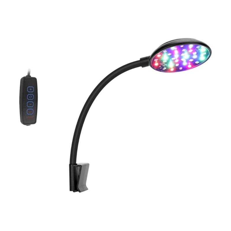 Fish Tanks LED Light Clip Aquariums Light with Flexible Clip Arm Adjustable Angles for Bright Illuminations
