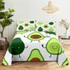 Bedding Polyester Sheets Cartoon Fruit Printing Flat Sheet with 2Pillowcase Bed Sheet Bed Sheet Set King Queen Size Bedding Set