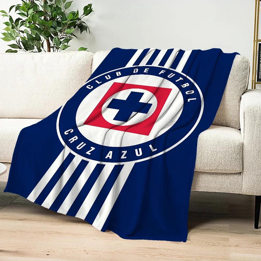 C-Cruz Azul F-Fútbol Club Fußballdecke Decke für Couch Sofa Reisen Zuhause Wandern Picknick Bett Bettwäsche Flanelldecke Geschenk