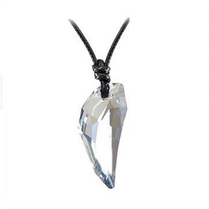 Women Men'S  Wolf'S Tooth Necklace Crystal Natural Stone Pendant Jewelry Gift