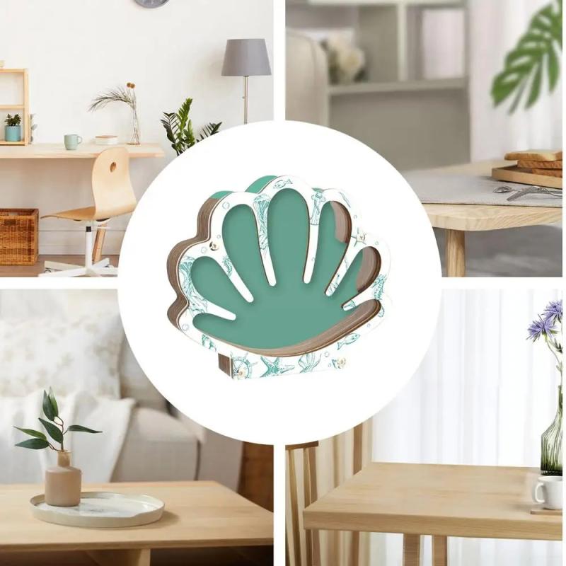Seashell Container For Display Portable Seashell Display Decorative Wooden Clear Portable Holder For Exhibiting Kids Beach