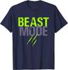 Beast Mode Grafik Baumwoll-T-Shirt Herren Kurzarm Rundhals Fitness-T-Shirt