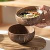 Kokosnootkommen Voor Serveerschalen Houten Salade Hout Herbruikbare Kom Serveergerei Natuurlijke Kokosnootschaal Kommen Ontbijt Feest