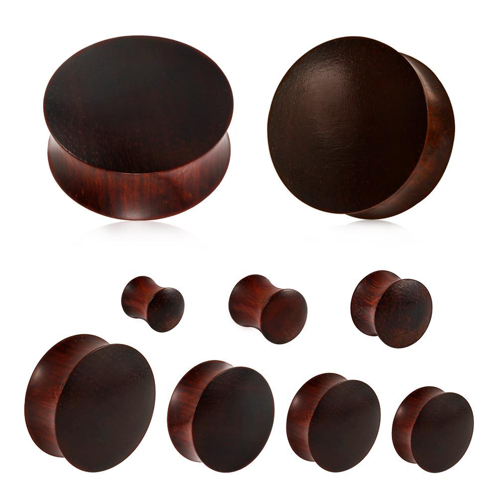 1PAIR Wood Ear Double Flared Plugs Ear Tunnel Plug Flesh Expander Gauge Stretchers Earrings Man Body Piercing Jewelry 8mm-25mm 8mm