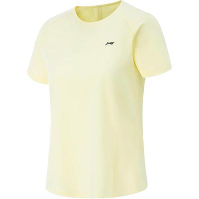 Simple Versatile Solid Color Sports Casual Short Sleeve T-Shirt Women Tops Yellow ATSV344-2