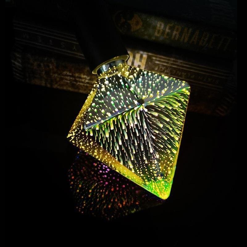 Artificii 3D Bec decorativ E27 Baza 4W Becuri de sticla de Anul Nou cu lumina calda moale Decor stralucitor de Craciun Bec LED 3D