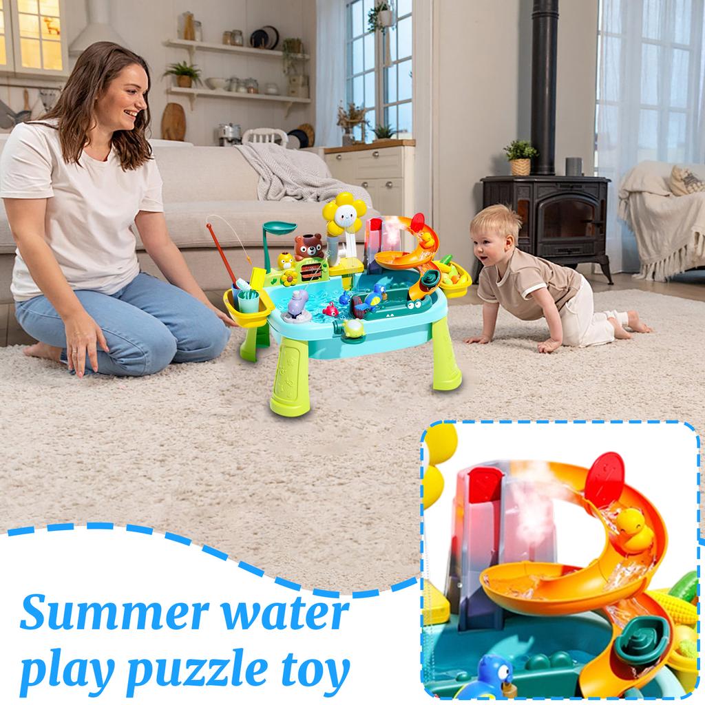 Interactive Water Table Suitable For 1-3 Year Old Children, Summer Water Play Puzzle Toys