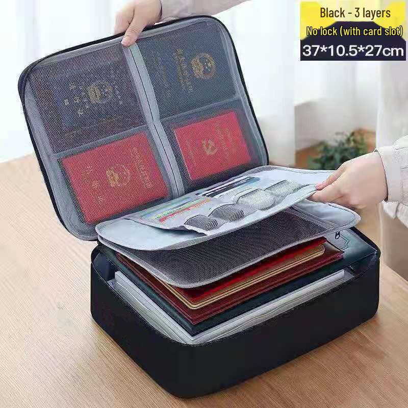 Large Capacity Waterproof Document Storage Bag for Home - Holds Certificates Passports Cards 1240₽