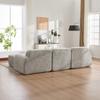 Modular Compression Sofa, Chenille Fabric, Filled with 30D High-Resilience Foam. Easy To Move, Non-Slip Base, Ideal for Living Room - Gray