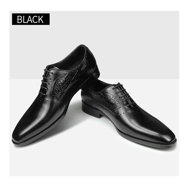 Fashion Comfortable Business Leather Shoes For Men Handcrafted Formal Oxfords Authenic Black Brown Lace-up Dress Office Trendy Footwear