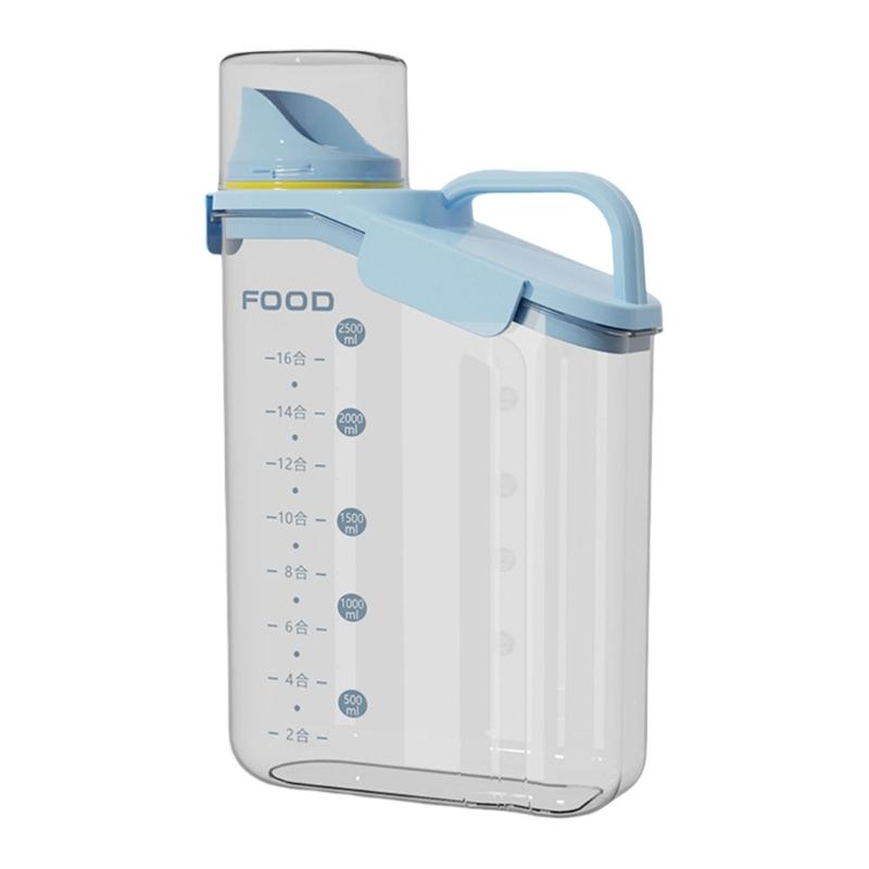 

Leakproof Dry Food Storage Container Cereal Dispenser with Lid Transparent Kitchen Organiser for Cereals Snacks Rice