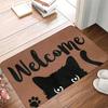 Süßes Katzenmuster Eingangstür-Matte Willkommensmatte Badezimmer Küche Rutschfester Boden-Teppich Waschbar Schlafzimmer Heimdekoration Kleiner Teppich