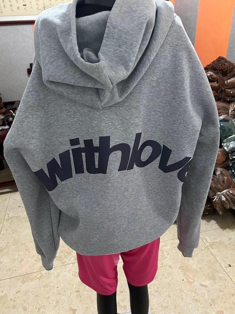 Retro American Hip Hop Letter Print Hoodie Sweatshirt