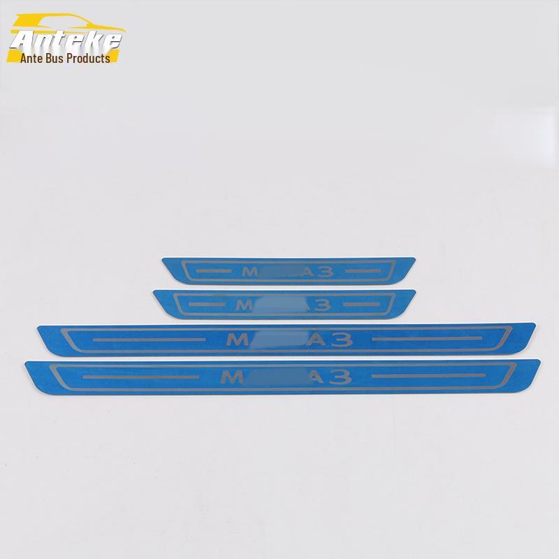 Compatible Door Sill Trim & Bumper Trunk Sill Plate Stickers for 2020 Mazda 3