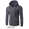 Hooded Long Sleeve Men Jacket Hoodie Zipper Closure Jacket Sweatshirt Male Clothing
