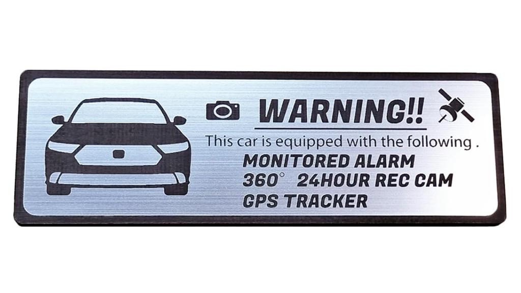 Honami Works New ACCORD CY2 Security Dash GPS Tracker Sticker Emblem, 24-Hour Surveillance, Cam,