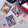 Day Independence Theme Flag Pattern Handheld Photo Frame Shooting Decor Prop