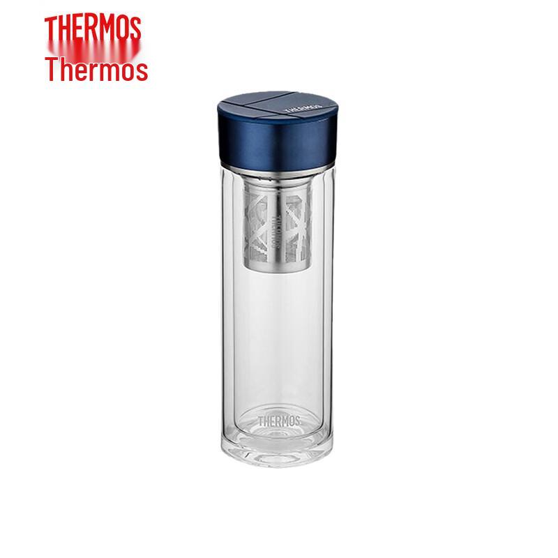 THERMOS Beam Series Double-Layer Glass Tea Infuser Bottle