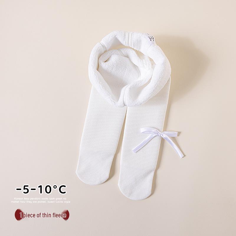 Kinder Winter Fleecegefütterte Socken mit Vertikalstreifen - Dicke, modische Strümpfe für Mädchen