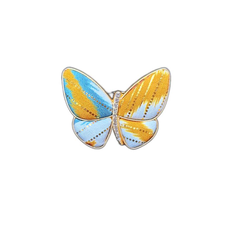 Hot Sale Ethnic Handmade Colorful Cute Butterfly Alloy Brooch for Women and Children As Party Gifts