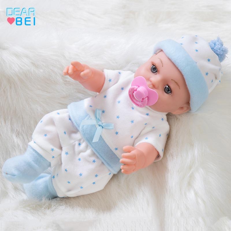 Inch Soft Rubber Reborn Baby Doll Fashion Dress Up Play Toy For Girls