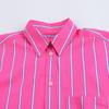 2025 Spring Women's Loose Casual Striped Lapel Shirt - Color Block Design