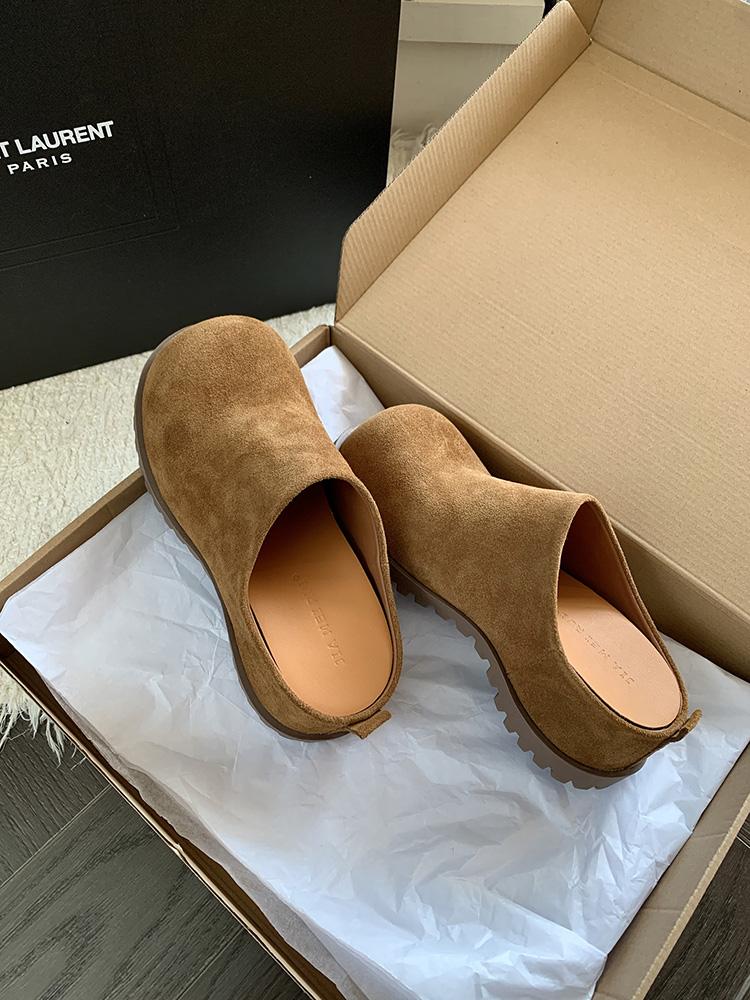 Slippers Women Outside Spring New Retro Casual Slippers with Thick Bottom Increased Inner Height Baotou Slippers Sandals