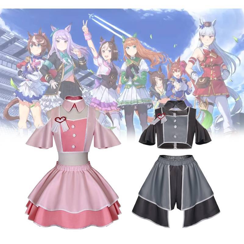 Pretty Derby Cosplay Costume For Anime Gaming Role Play With Polyester Fabric For Summer