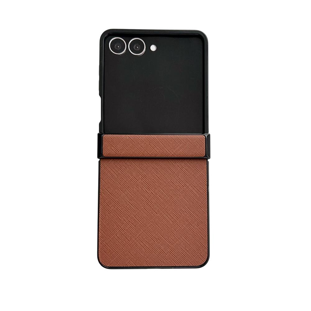 PU-Leder Handyhülle für Samsung Galaxy Z Flip 7 FE 6 5 4 3 5G Flip7 Flip6 Flip5 Flip4 Scharnier Schutzhülle