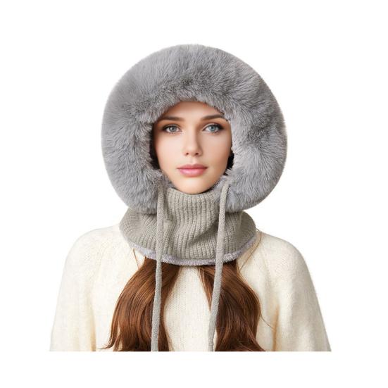 

Уличный головной убор 3 в 1 Шапка Шарф Съемный комплект защиты лица Регулируемая посадка по лицу Ветрозащитная Теплая Вязаная Флисовая Шапка для холодной погоды