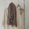 Autumn and Winter New Retro Artistic Cotton and Linen Scarf Solid Color Shawl Warm Scarf