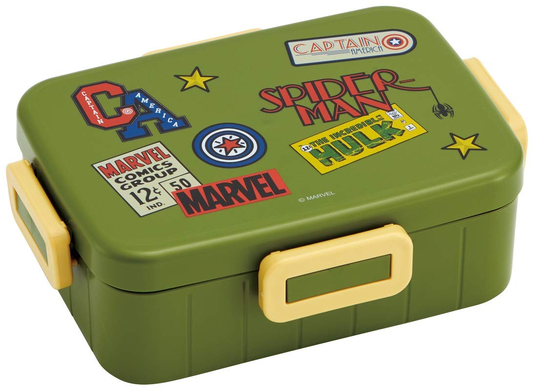 

Skater Lock Lunch Marvel Military Made in for YZFL7 4-Point Box, 650ml, Design, Japan,