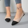 Women's Shoes Spring Pointed Head Flat Bottom Fly Weaving Breathable Shallow Mouth One Pedal Single Shoes Women