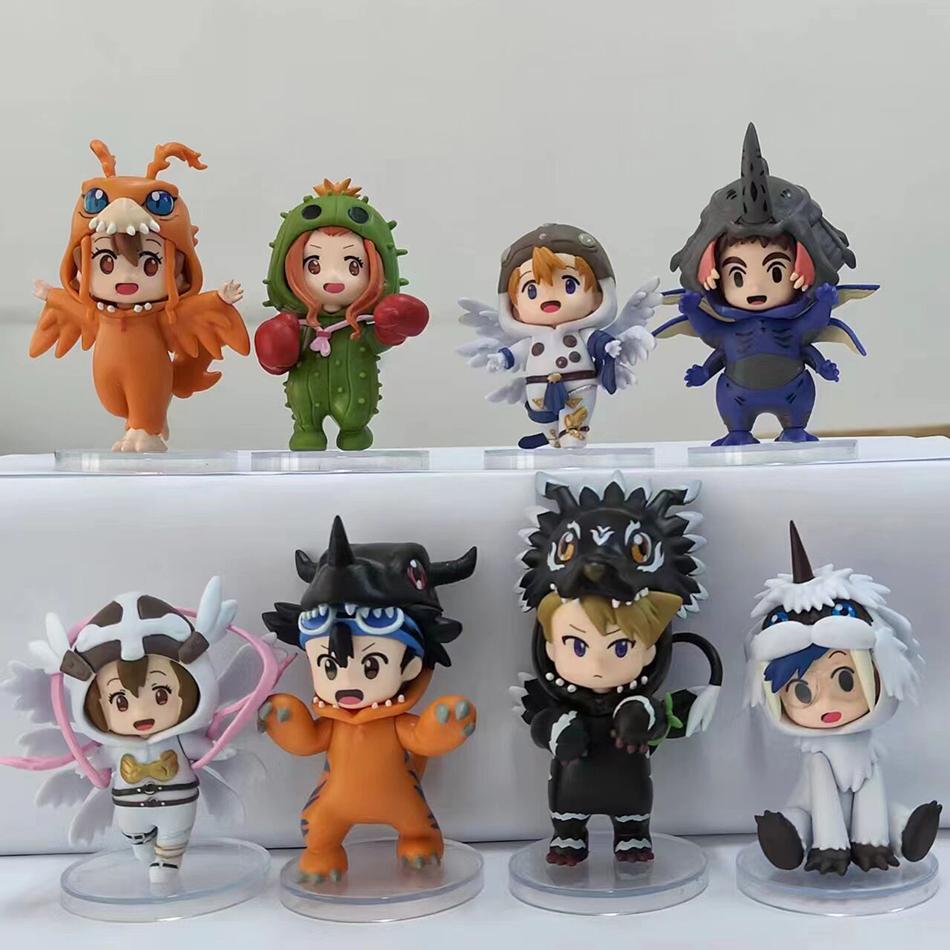 4Pcs/Set Digital Monster Digimon Characters Taichi Matt Ishida Sora Cosplay Agumon Gabumon Action Figure Anime Figure Model Toys