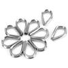 6MM Stainless Steel Boat Wire Rope Clamps Cable Protective Rings Thimbles Clamps