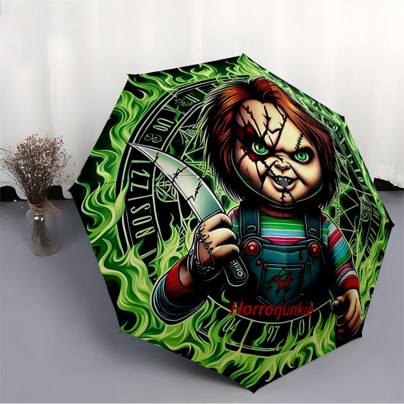 1pc Horror Doll umbrella - automatic opening and closing, sturdy iron frame, formal occasions yy251027001