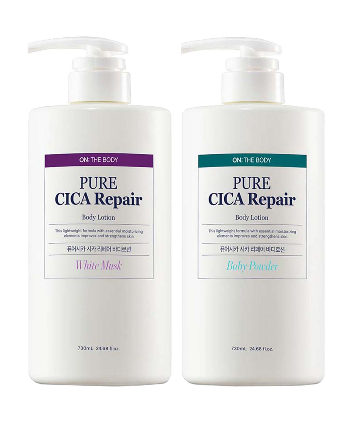 Pure Cica Body Lotion 730ml x 2 (Musk / Baby Powder - Choose 1) Baby powder