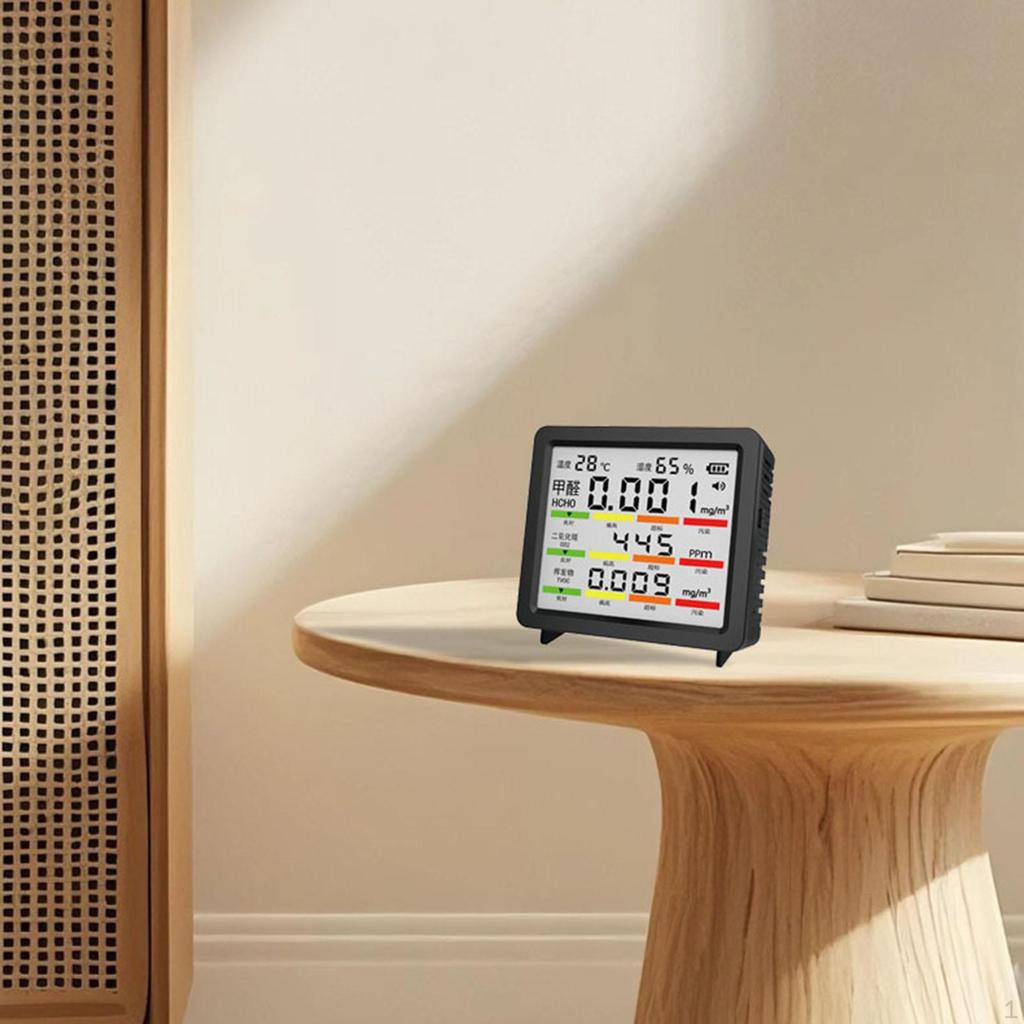Indoor Air Quality Analyzer Digital Display Large Screen CO2 Carbon for Office Bedroom Travel