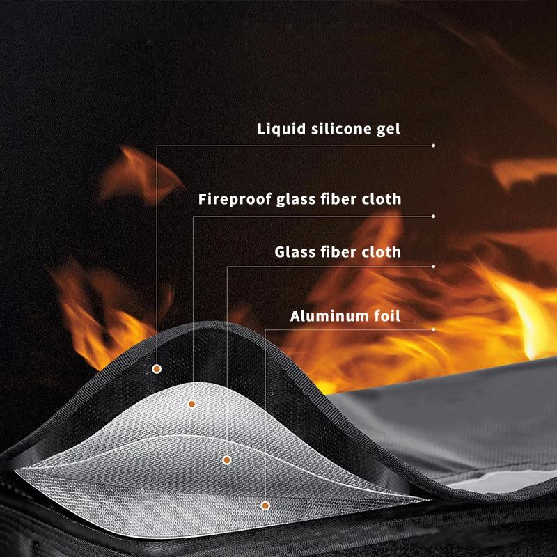 Electric Bicycle Battery Storage Bag, Portable Explosion Proof Lipo Bag for E-Bike, Fire Resistant Charging Protection