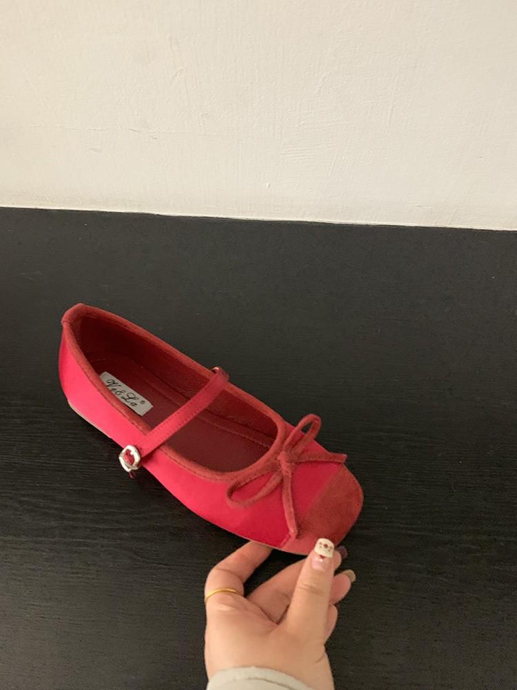 Francuskie delikatne kokardki buty Mary Jane damskie buty wewnętrzne zwiększenie wysokości wczesna wiosna nowe baletki ze spódniczką pojedyncze buty