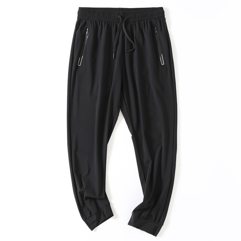 Export Export Tail Single Summer Thin Straight-leg Casual Pants Men's Fashion Brand Ankle Banded Ice Silk Quick-Drying Stretch Sports Pants