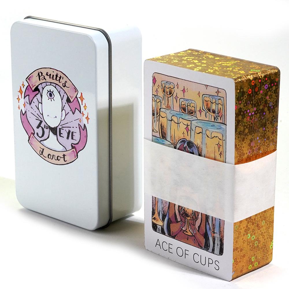 Premium Iron Box Tarot Card Deck with Hot Stamping Design