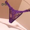 Women Panties Hollow Out Lace Floral Embroidery Briefs Thin Seamless Solid Color Low Waist Elastic Underpants for Honeymoon Wedding Night